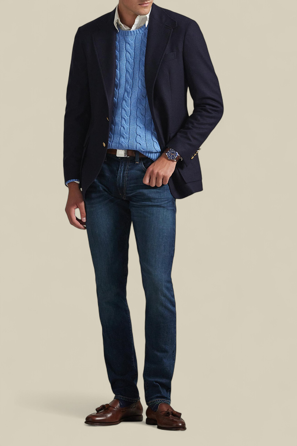 תמונת כל הלוק של סריג כותנה